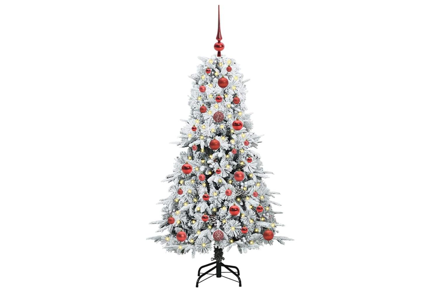 Vidaxl Artificial Hinged Christmas Tree Green 120 Cm Pe And Pvc-3