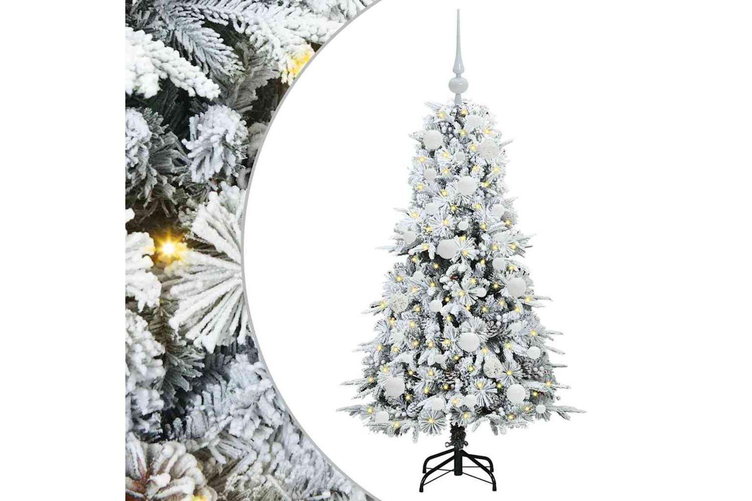 Vidaxl Artificial Hinged Christmas Tree Green 120 Cm Pe And Pvc-2