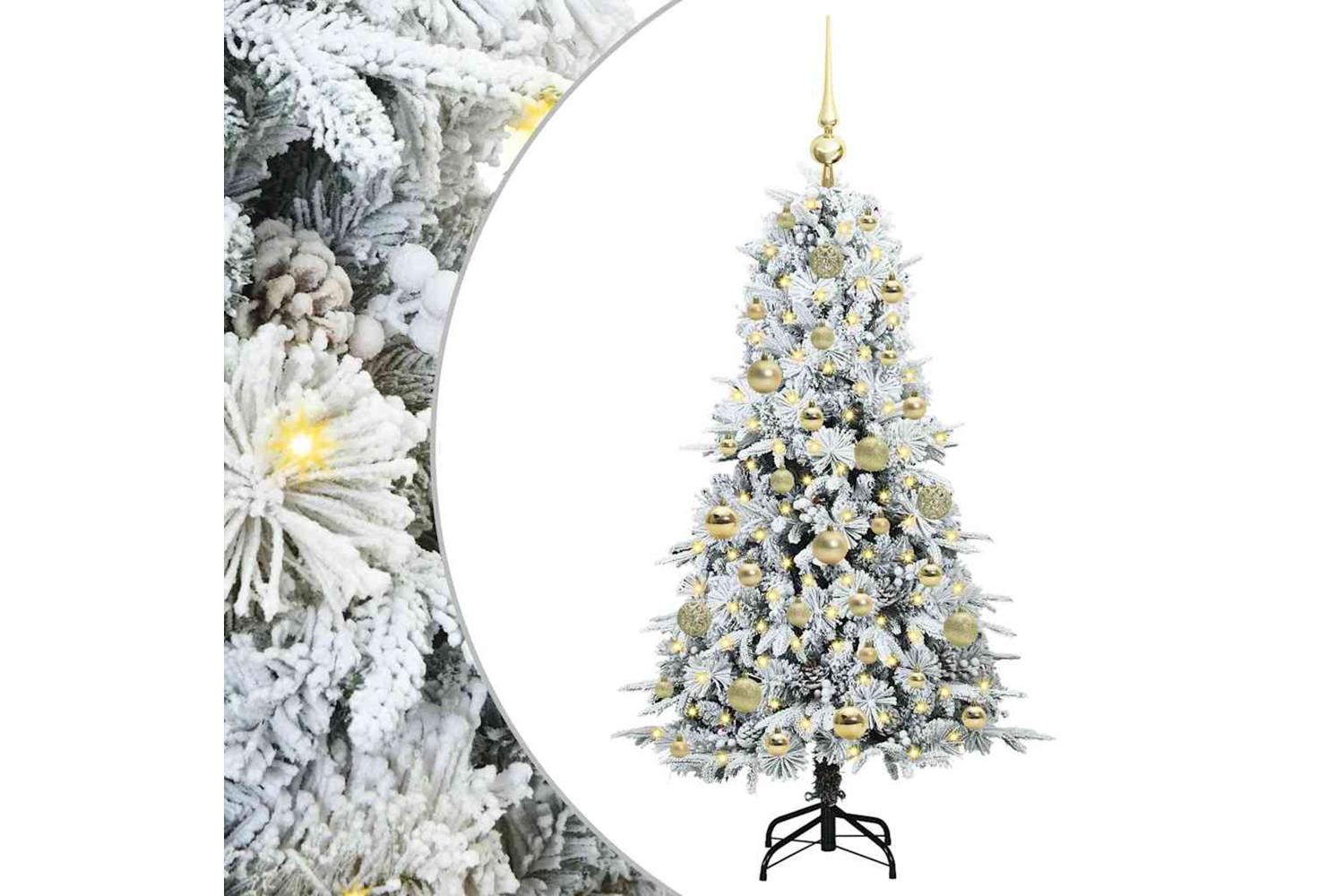 Vidaxl Artificial Hinged Christmas Tree Green 120 Cm Pe And Pvc-2