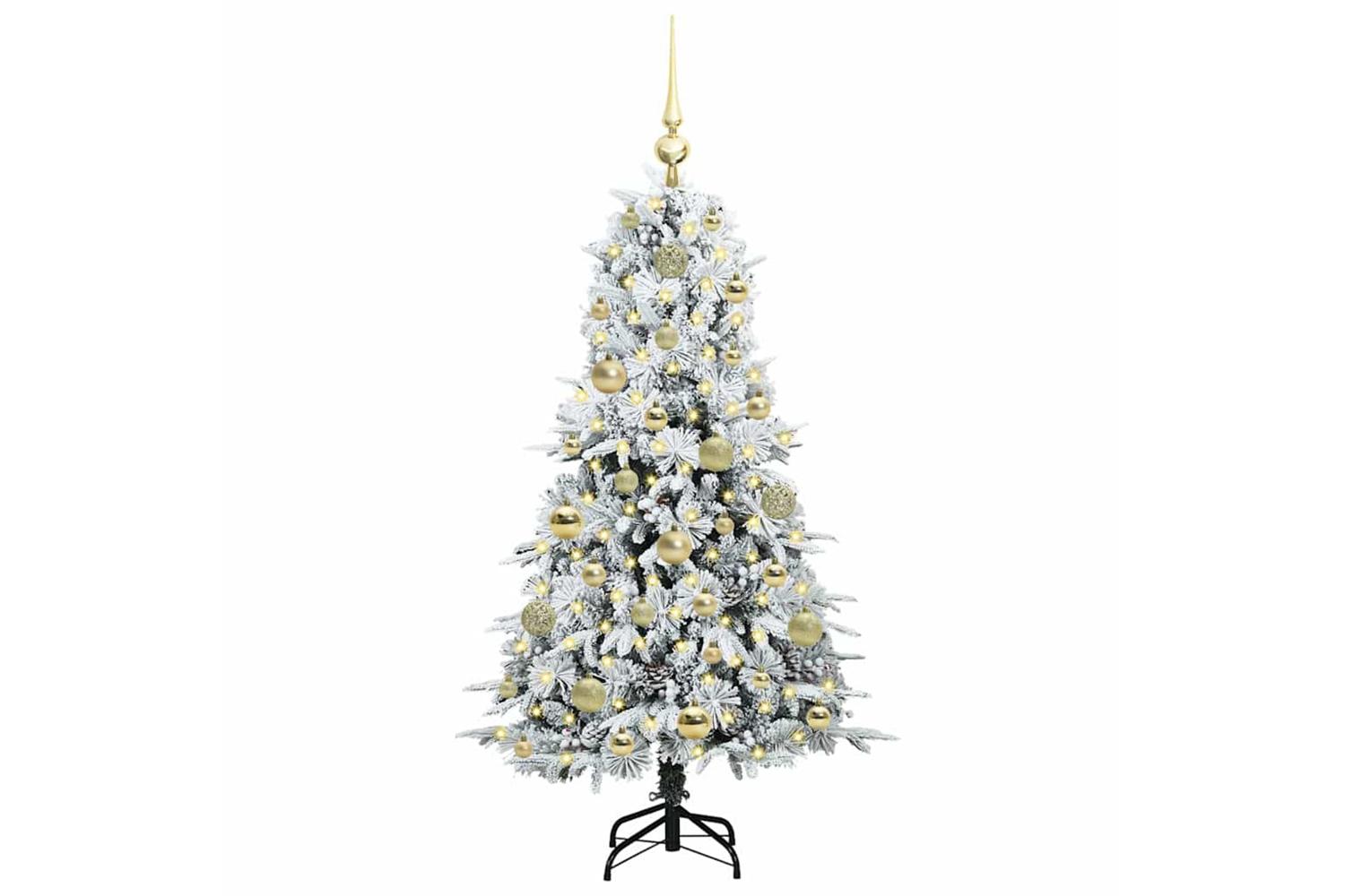 Vidaxl Artificial Hinged Christmas Tree Green 120 Cm Pe And Pvc-3
