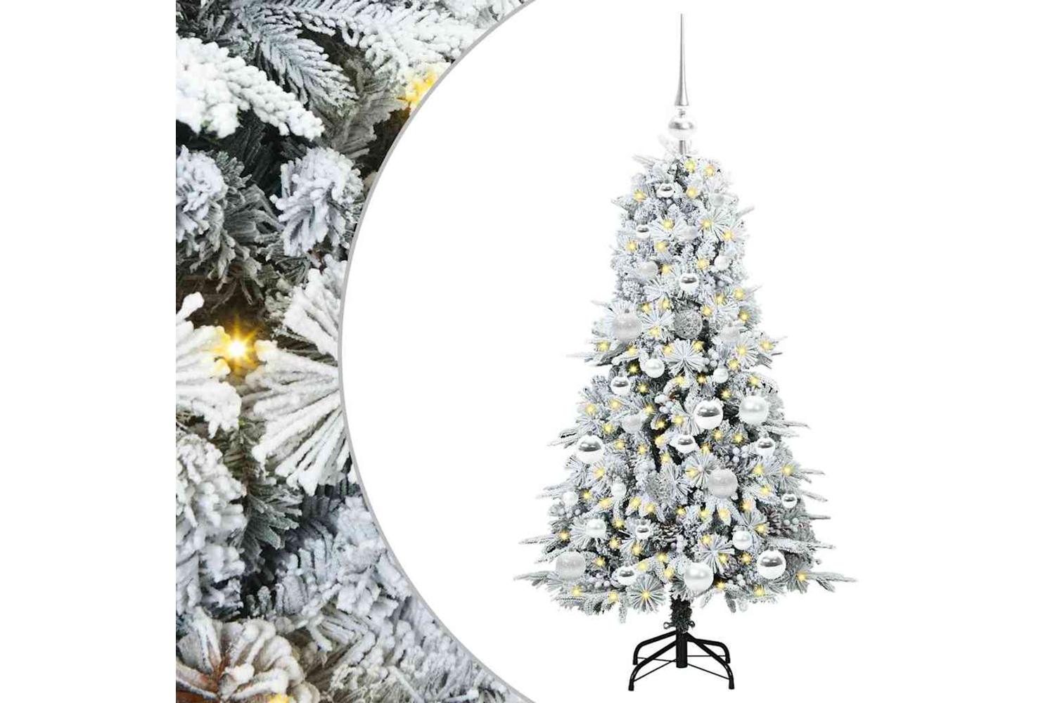 Vidaxl Artificial Hinged Christmas Tree Green 120 Cm Pe And Pvc-2