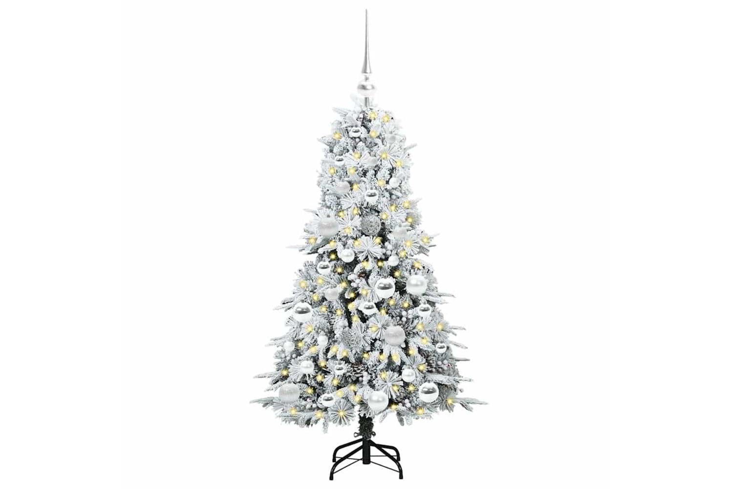 Vidaxl Artificial Hinged Christmas Tree Green 120 Cm Pe And Pvc-3