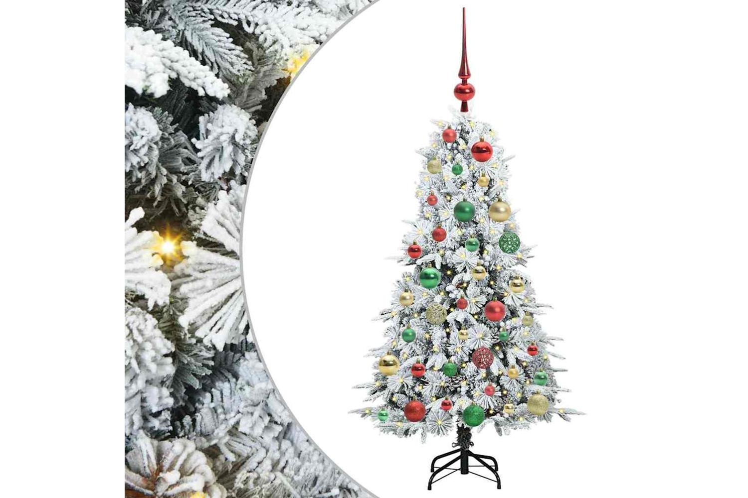 Vidaxl Artificial Hinged Christmas Tree Green 120 Cm Pe And Pvc-2