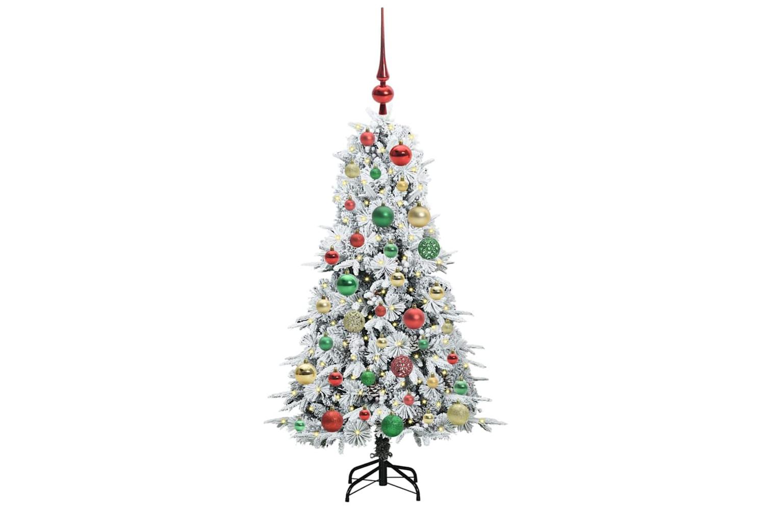 Vidaxl Artificial Hinged Christmas Tree Green 120 Cm Pe And Pvc-3