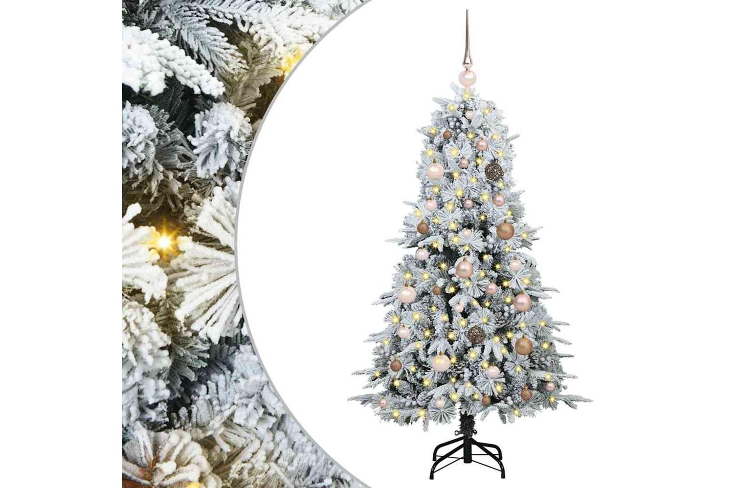 Vidaxl Artificial Hinged Christmas Tree Green 150 Cm Pe And Pvc