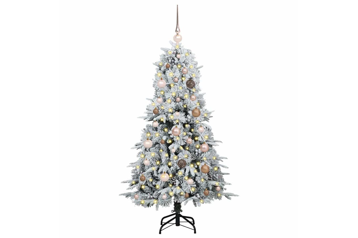 Vidaxl Artificial Hinged Christmas Tree Green 150 Cm Pe And Pvc-3