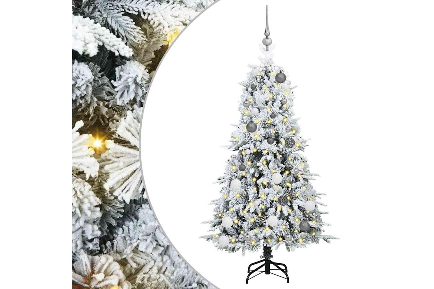 Vidaxl Artificial Hinged Christmas Tree Green 150 Cm Pe And Pvc-2