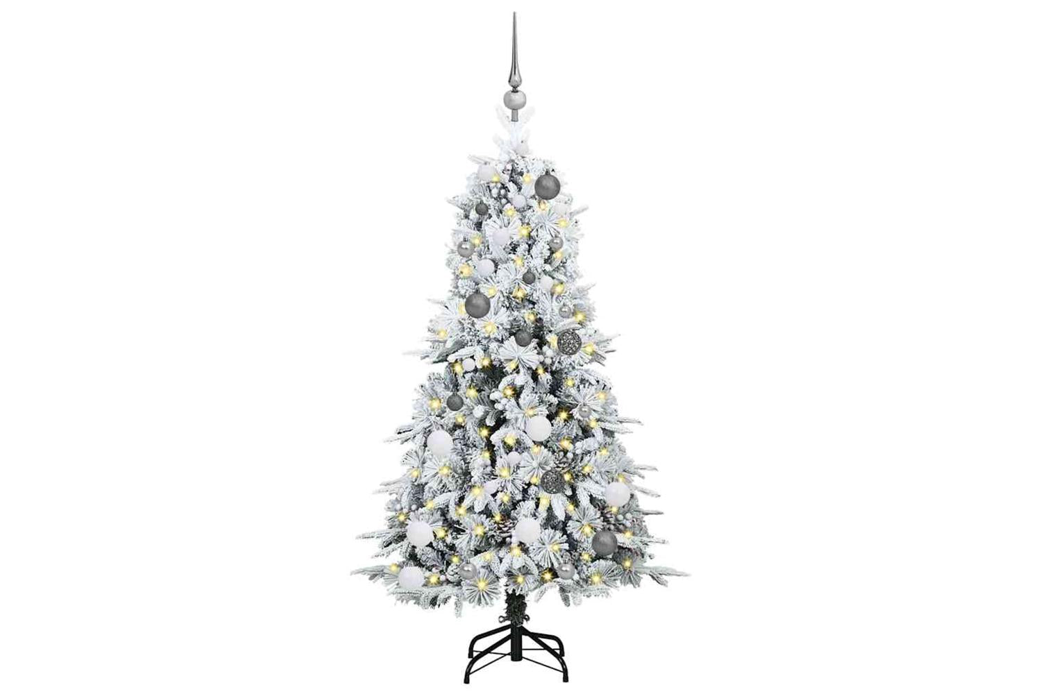 Vidaxl Artificial Hinged Christmas Tree Green 150 Cm Pe And Pvc-3