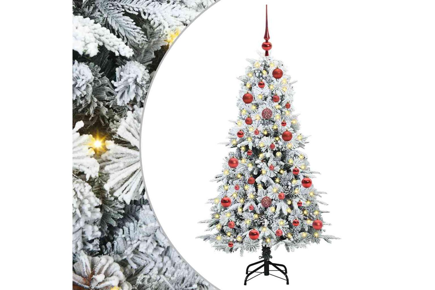Vidaxl Artificial Hinged Christmas Tree Green 150 Cm Pe And Pvc-2