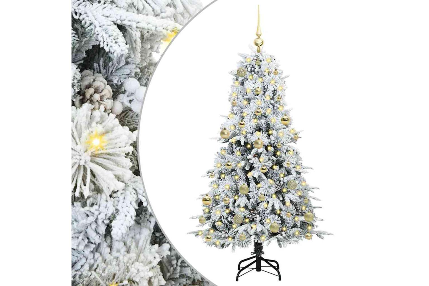 Vidaxl Artificial Hinged Christmas Tree Green 150 Cm Pe And Pvc-2