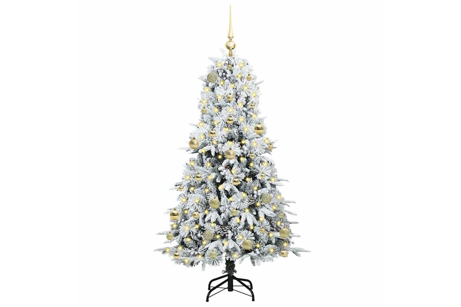 Vidaxl Artificial Hinged Christmas Tree Green 150 Cm Pe And Pvc-3