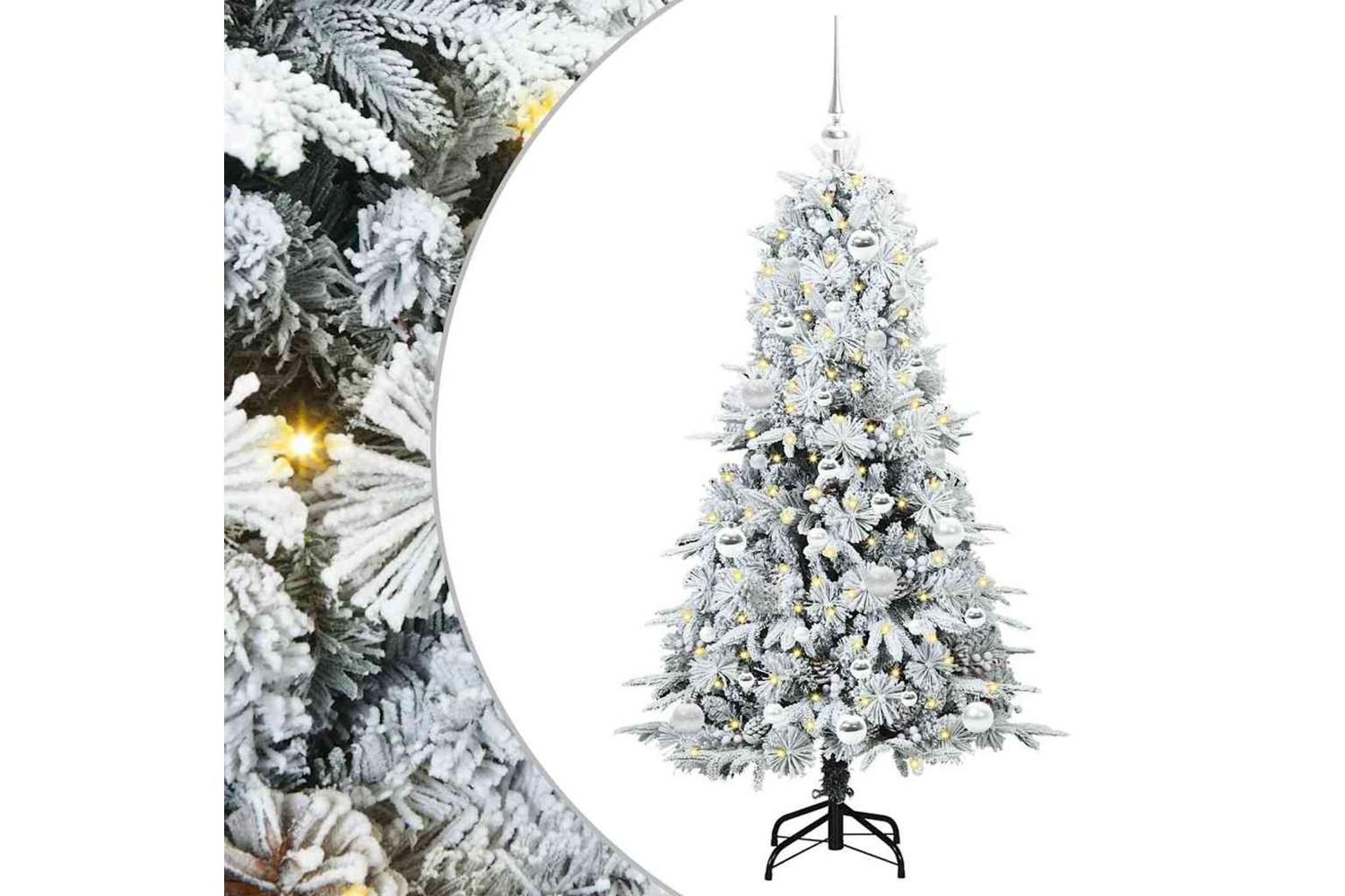 Vidaxl Artificial Hinged Christmas Tree Green 150 Cm Pe And Pvc