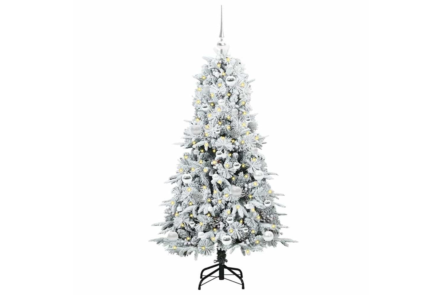 Vidaxl Artificial Hinged Christmas Tree Green 150 Cm Pe And Pvc-3