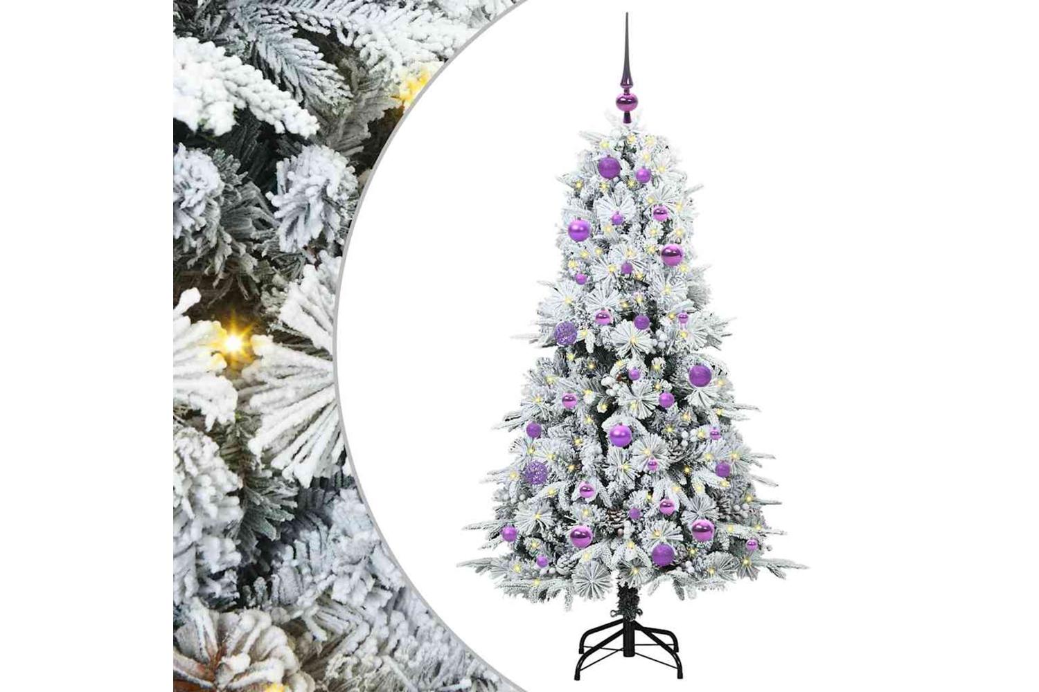 Vidaxl Artificial Hinged Christmas Tree Green 150 Cm Pe And Pvc-2