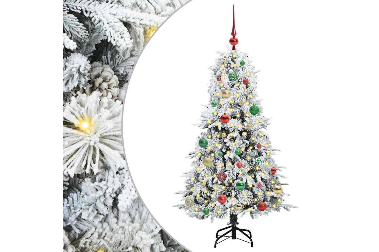 Vidaxl Artificial Hinged Christmas Tree Green 150 Cm Pe And Pvc