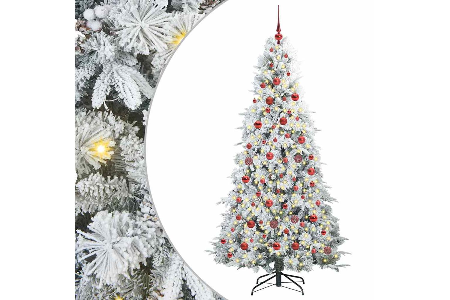 Vidaxl Artificial Hinged Christmas Tree Green 180 Cm Pe And Pvc