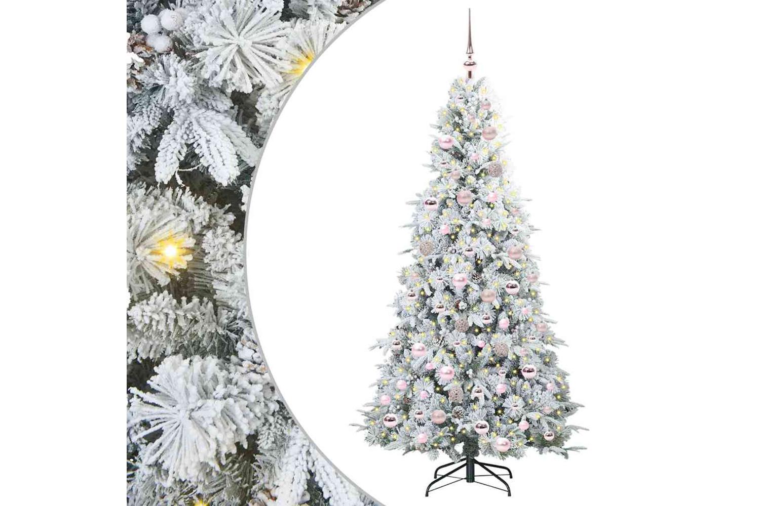 Vidaxl Artificial Hinged Christmas Tree Green 180 Cm Pe And Pvc-2