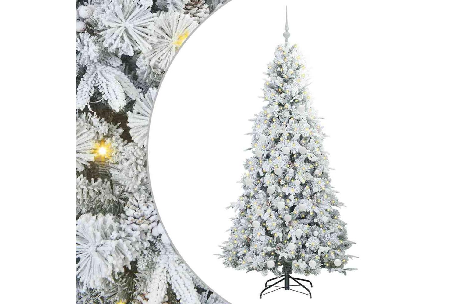 Vidaxl Artificial Hinged Christmas Tree Green 180 Cm Pe And Pvc-2