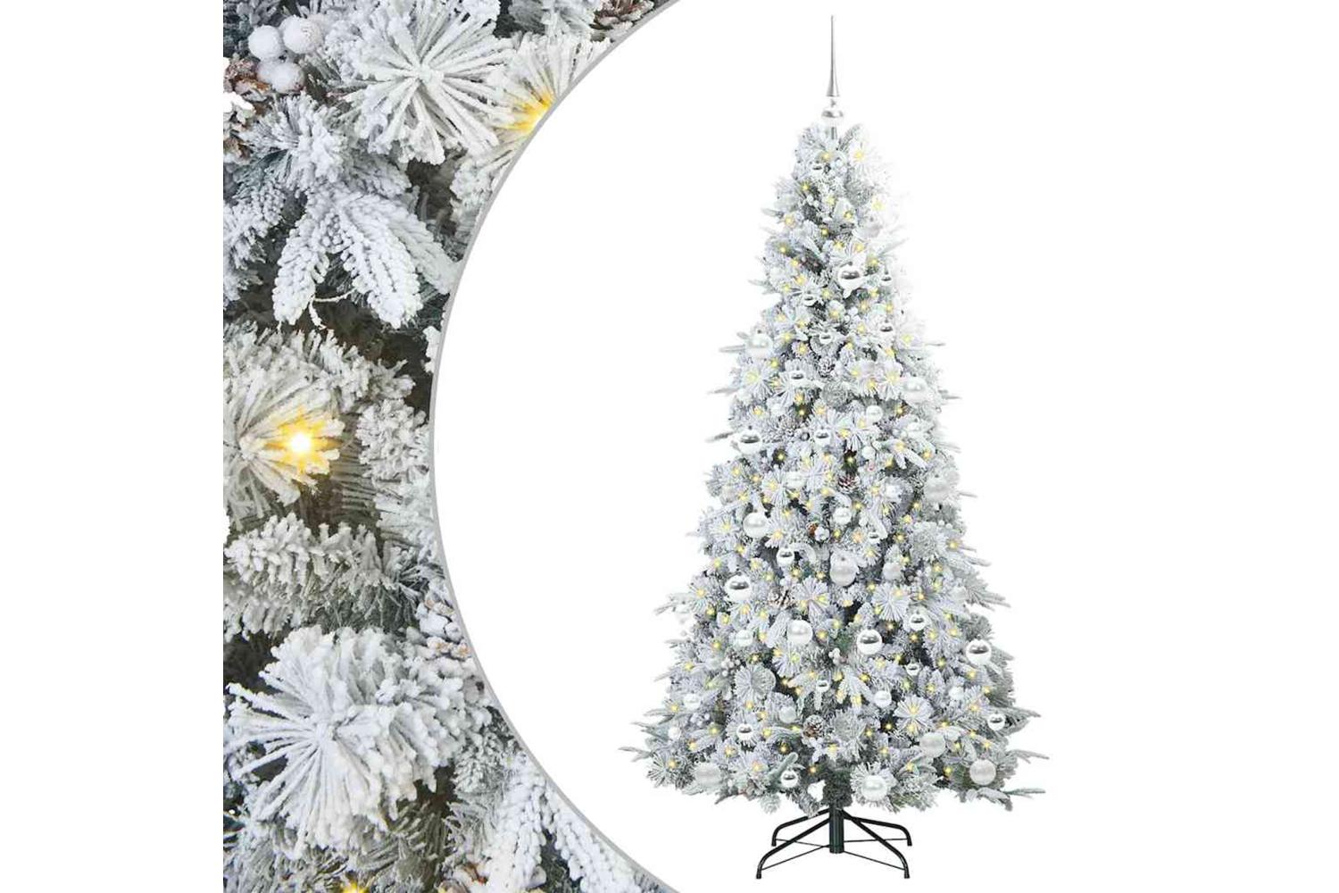 Vidaxl Artificial Hinged Christmas Tree Green 180 Cm Pe And Pvc-2
