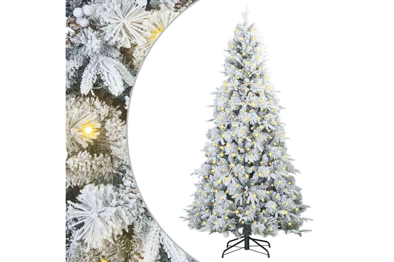 Vidaxl Artificial Hinged Christmas Tree Green 210 Cm Pe And Pvc-2
