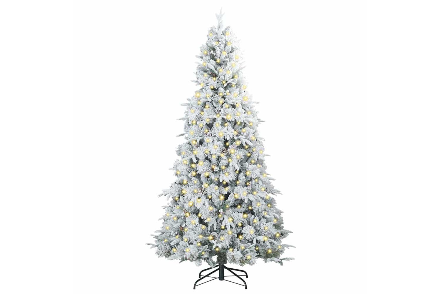 Vidaxl Artificial Hinged Christmas Tree Green 210 Cm Pe And Pvc-3