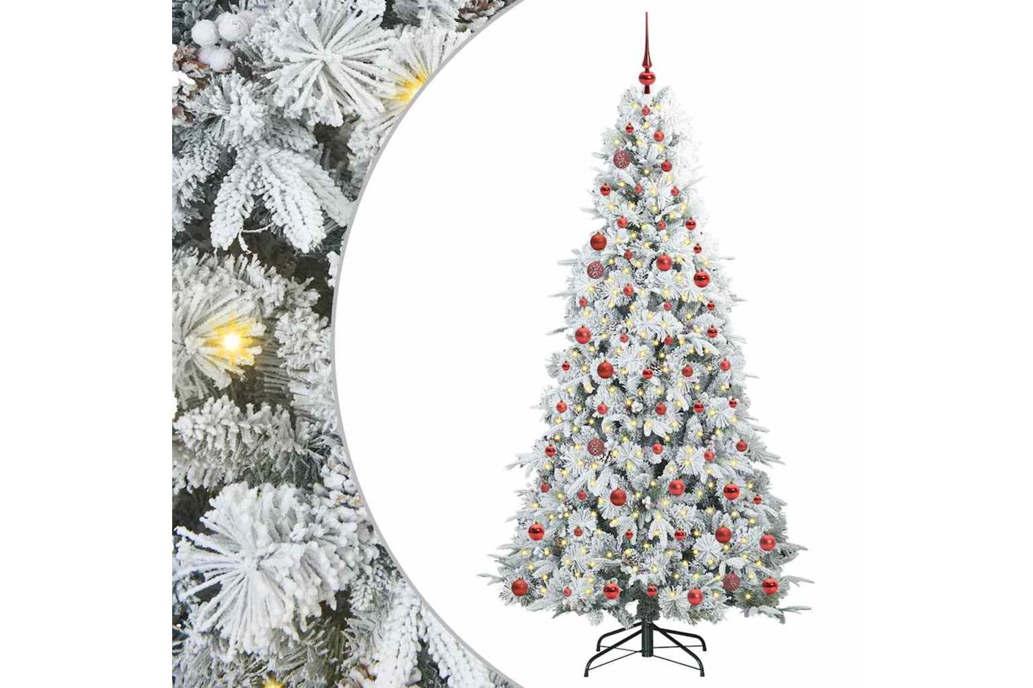 Vidaxl Artificial Hinged Christmas Tree Green 210 Cm Pe And Pvc-2