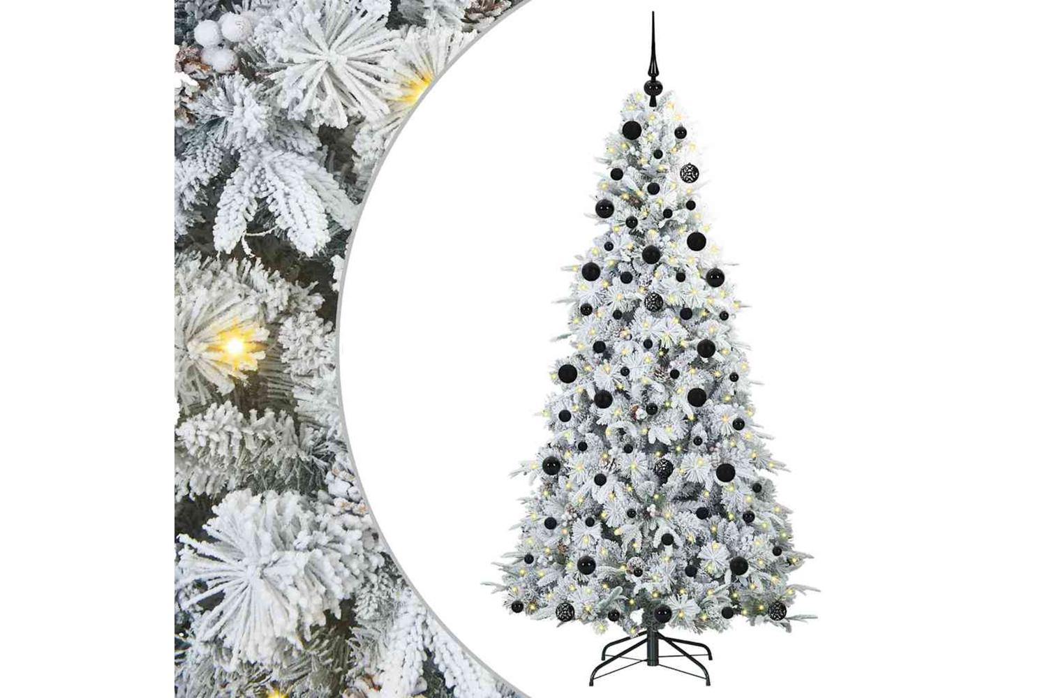 Vidaxl Artificial Hinged Christmas Tree Green 210 Cm Pe And Pvc-2