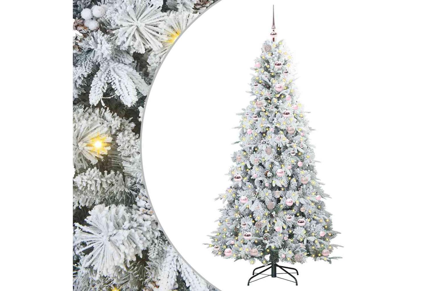 Vidaxl Artificial Hinged Christmas Tree Green 210 Cm Pe And Pvc