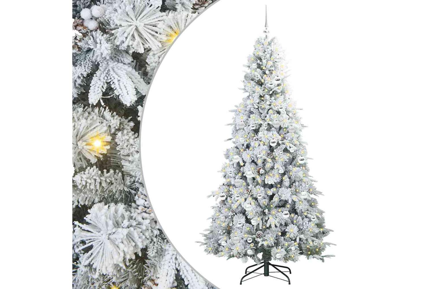 Vidaxl Artificial Hinged Christmas Tree Green 210 Cm Pe And Pvc-2