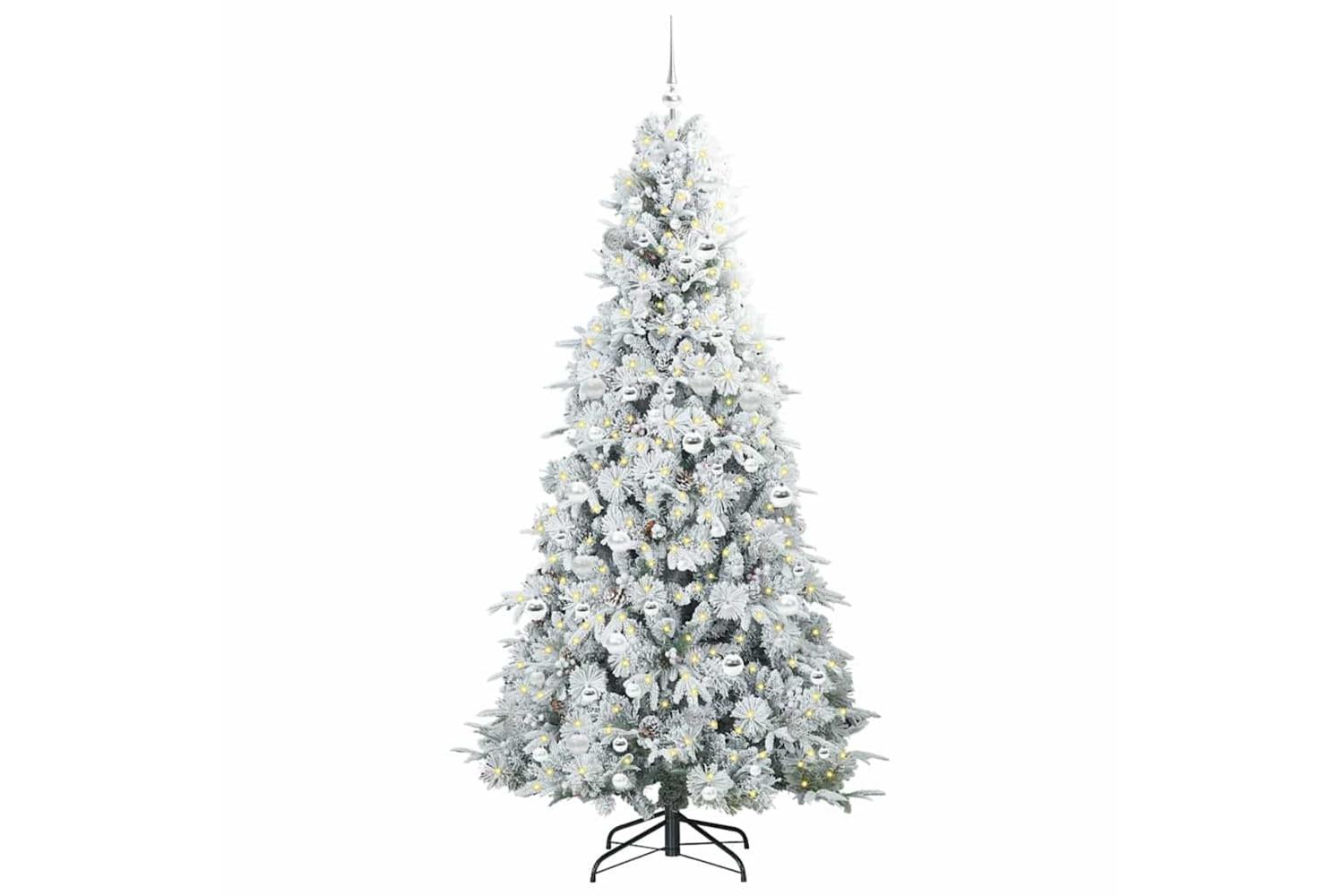 Vidaxl Artificial Hinged Christmas Tree Green 210 Cm Pe And Pvc-3