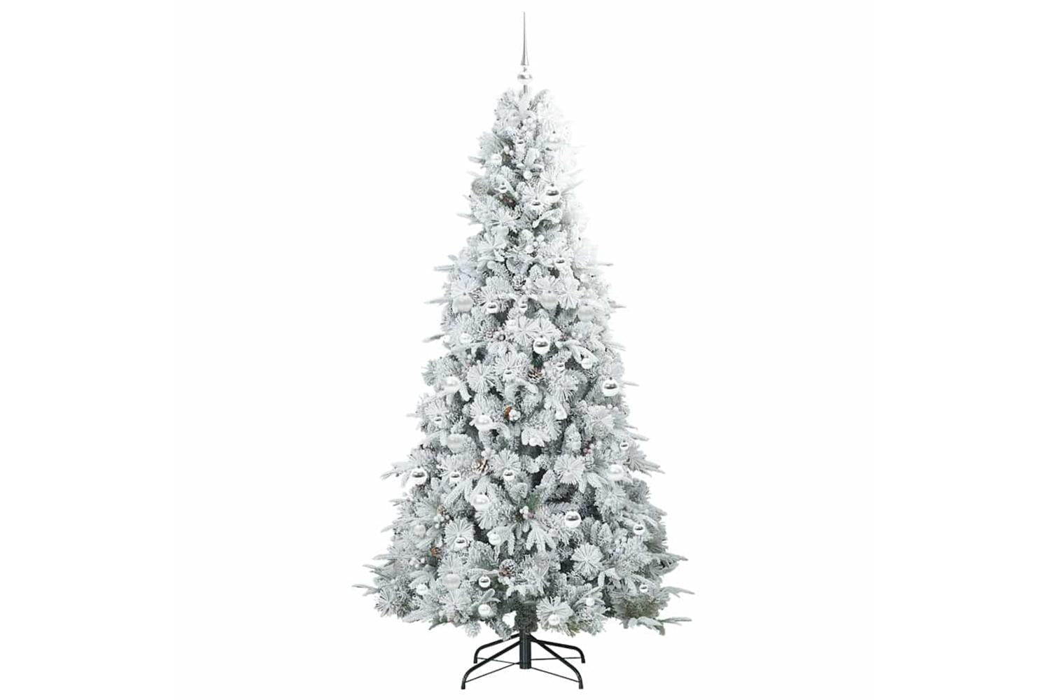 Vidaxl Artificial Hinged Christmas Tree Green 210 Cm Pe And Pvc-4