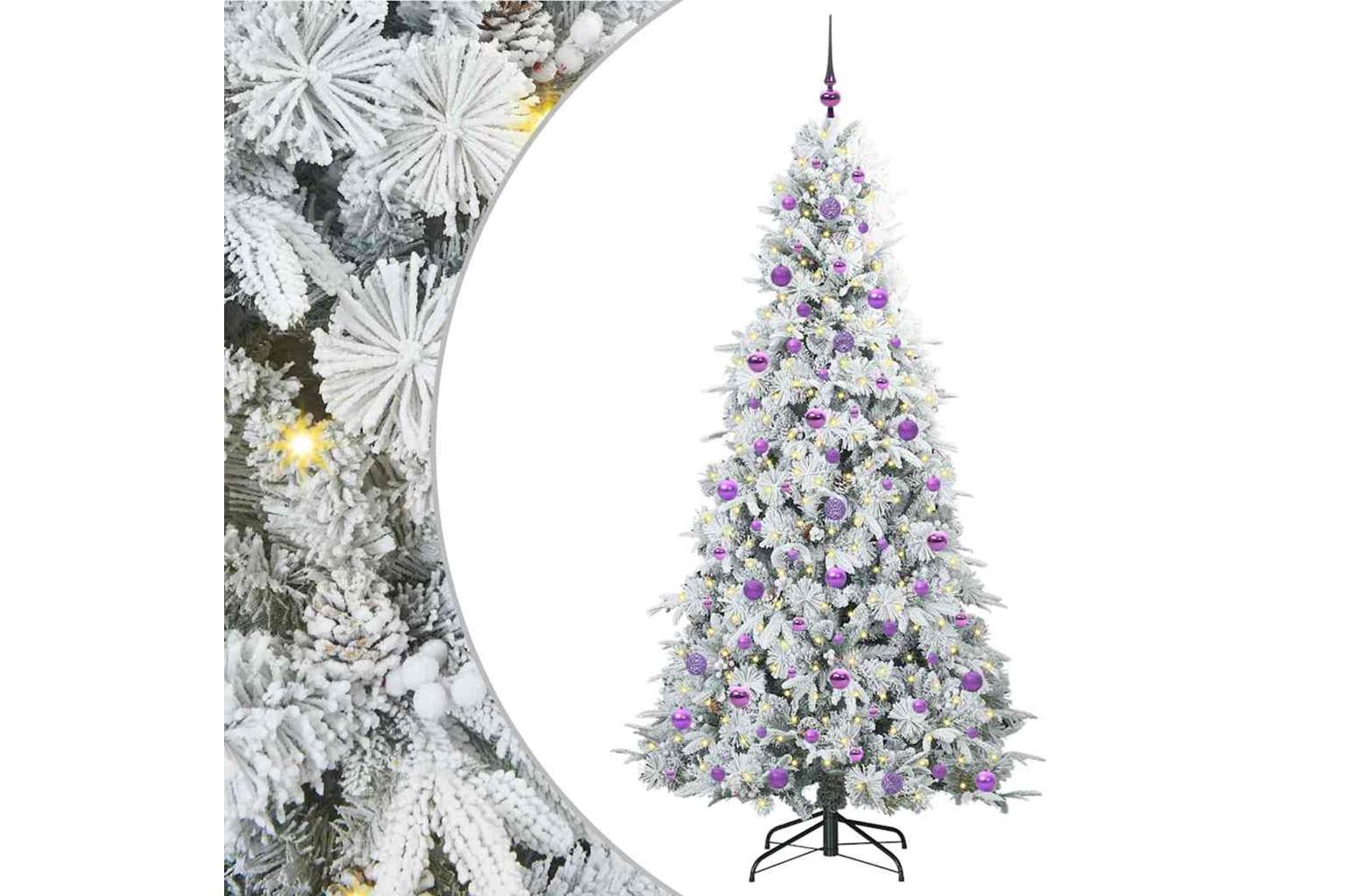 Vidaxl Artificial Hinged Christmas Tree Green 210 Cm Pe And Pvc