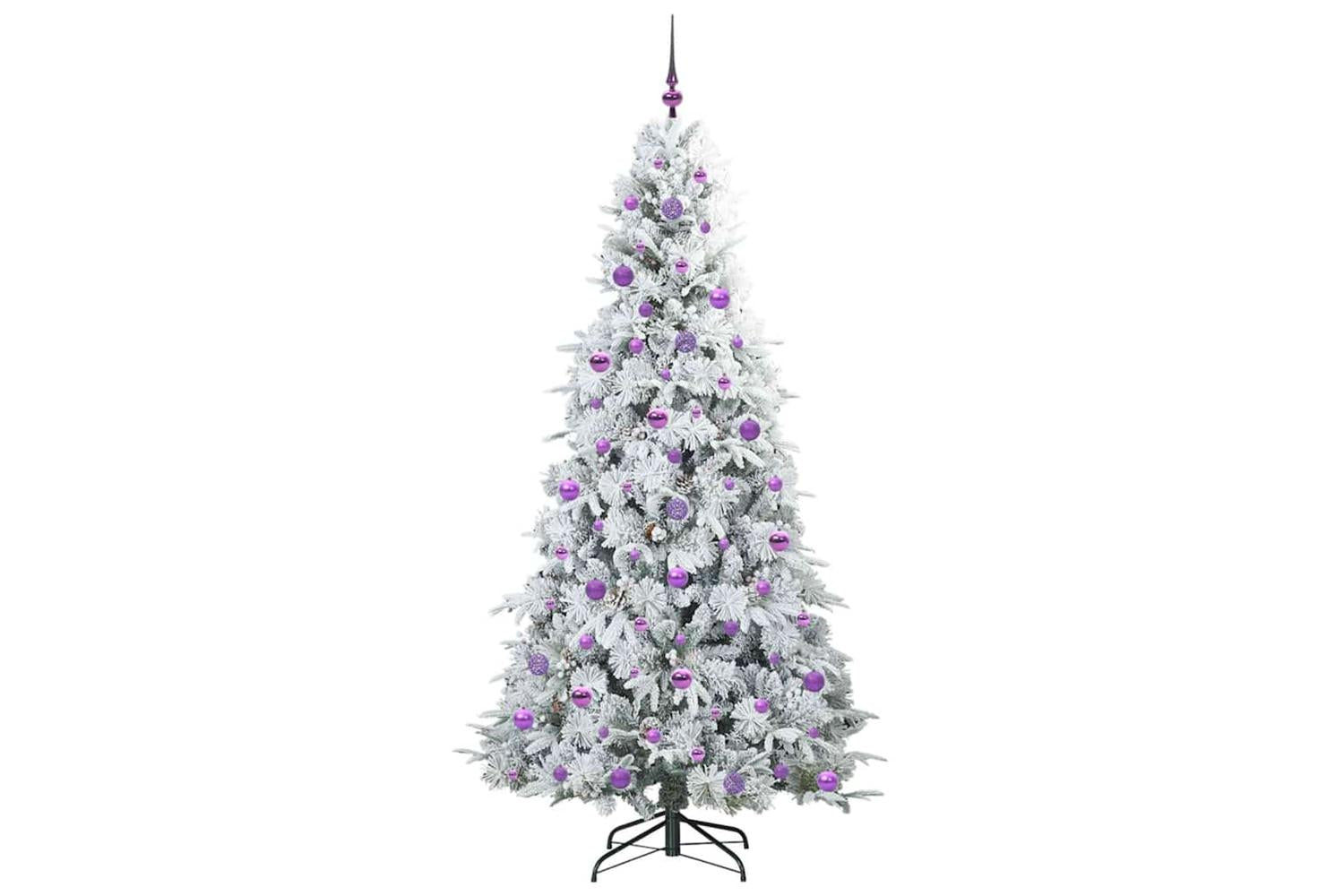 Vidaxl Artificial Hinged Christmas Tree Green 210 Cm Pe And Pvc-4