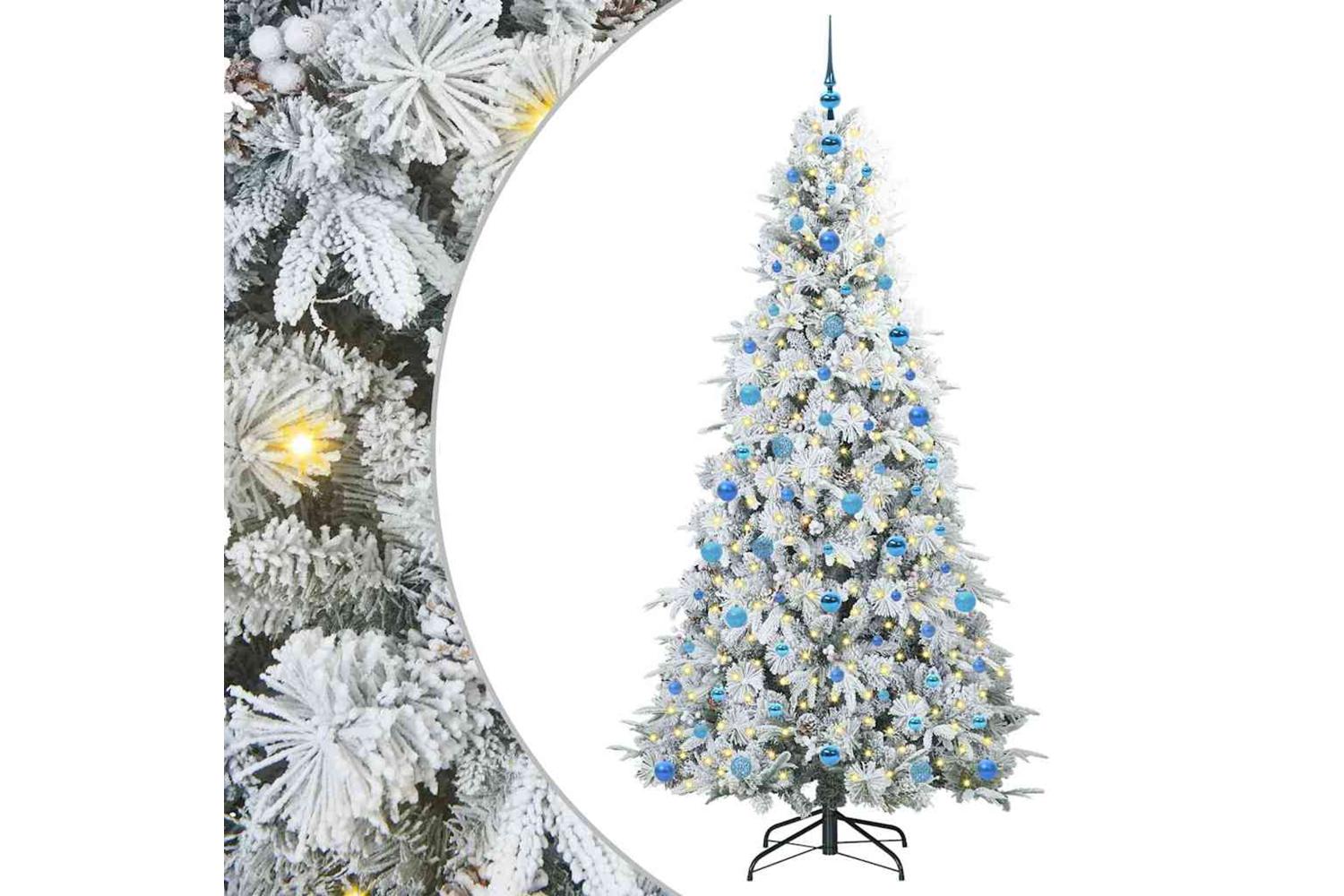 Vidaxl Artificial Hinged Christmas Tree Green 210 Cm Pe And Pvc
