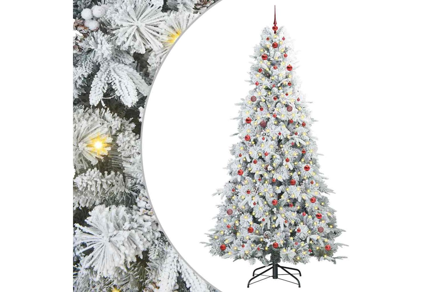 Vidaxl Artificial Hinged Christmas Tree Green 240 Cm Pe And Pvc-2