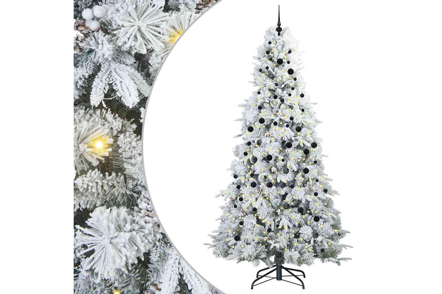 Vidaxl Artificial Hinged Christmas Tree Green 240 Cm Pe And Pvc-2