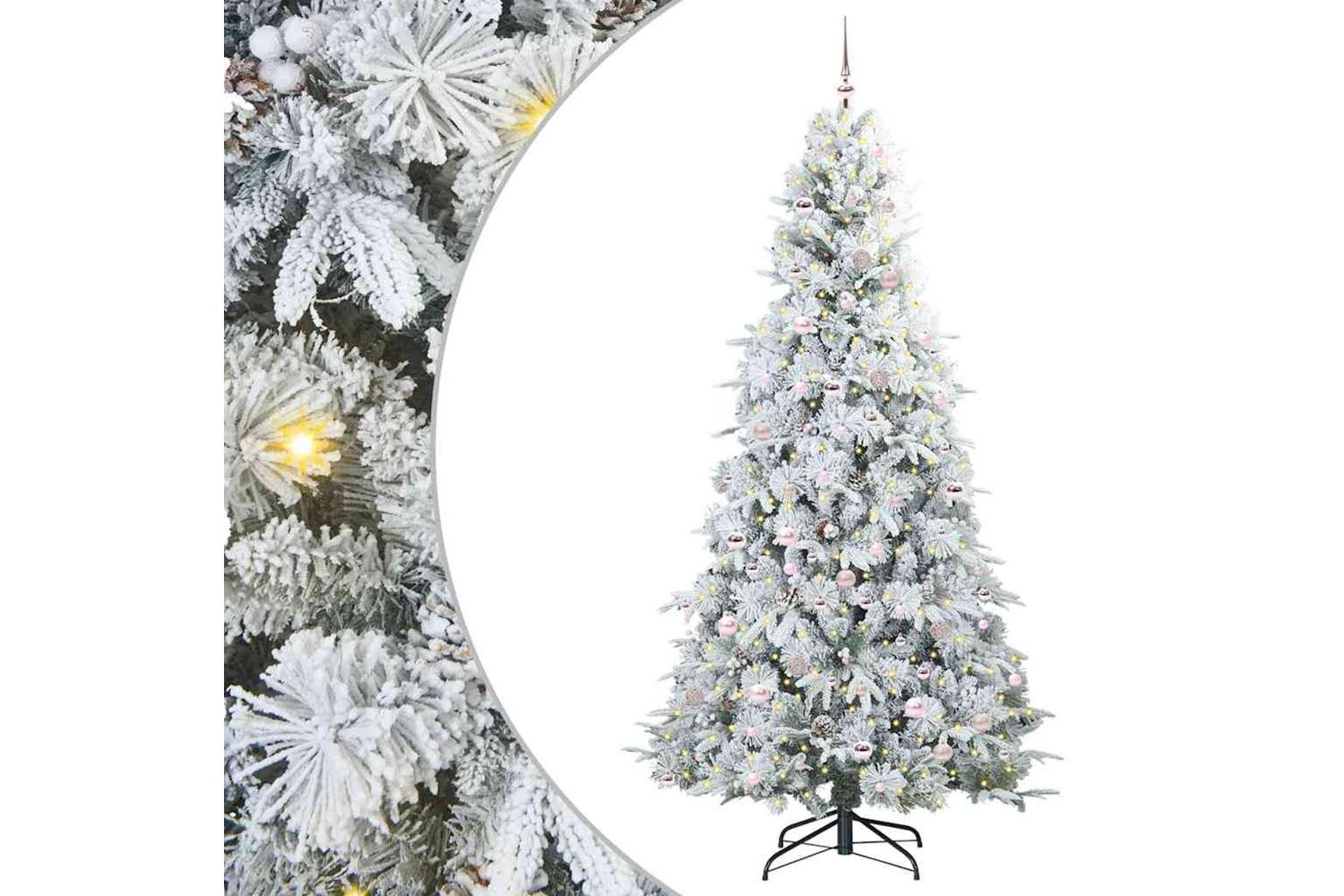 Vidaxl Artificial Hinged Christmas Tree Green 240 Cm Pe And Pvc-2