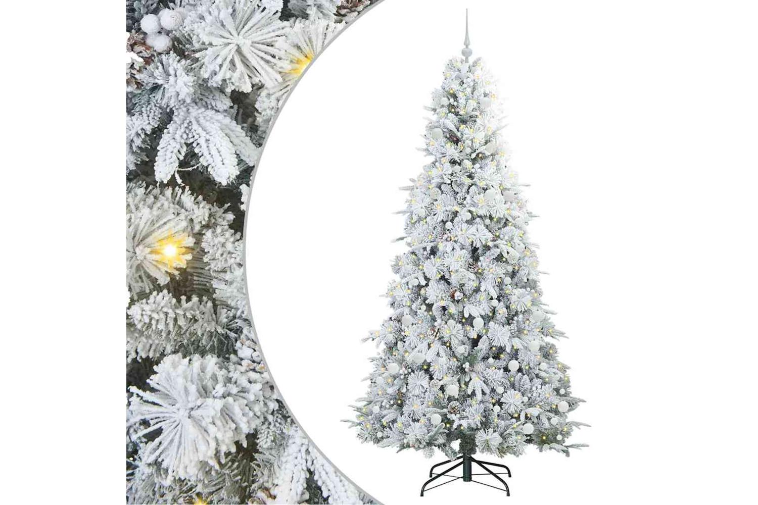 Vidaxl Artificial Hinged Christmas Tree Green 240 Cm Pe And Pvc-2