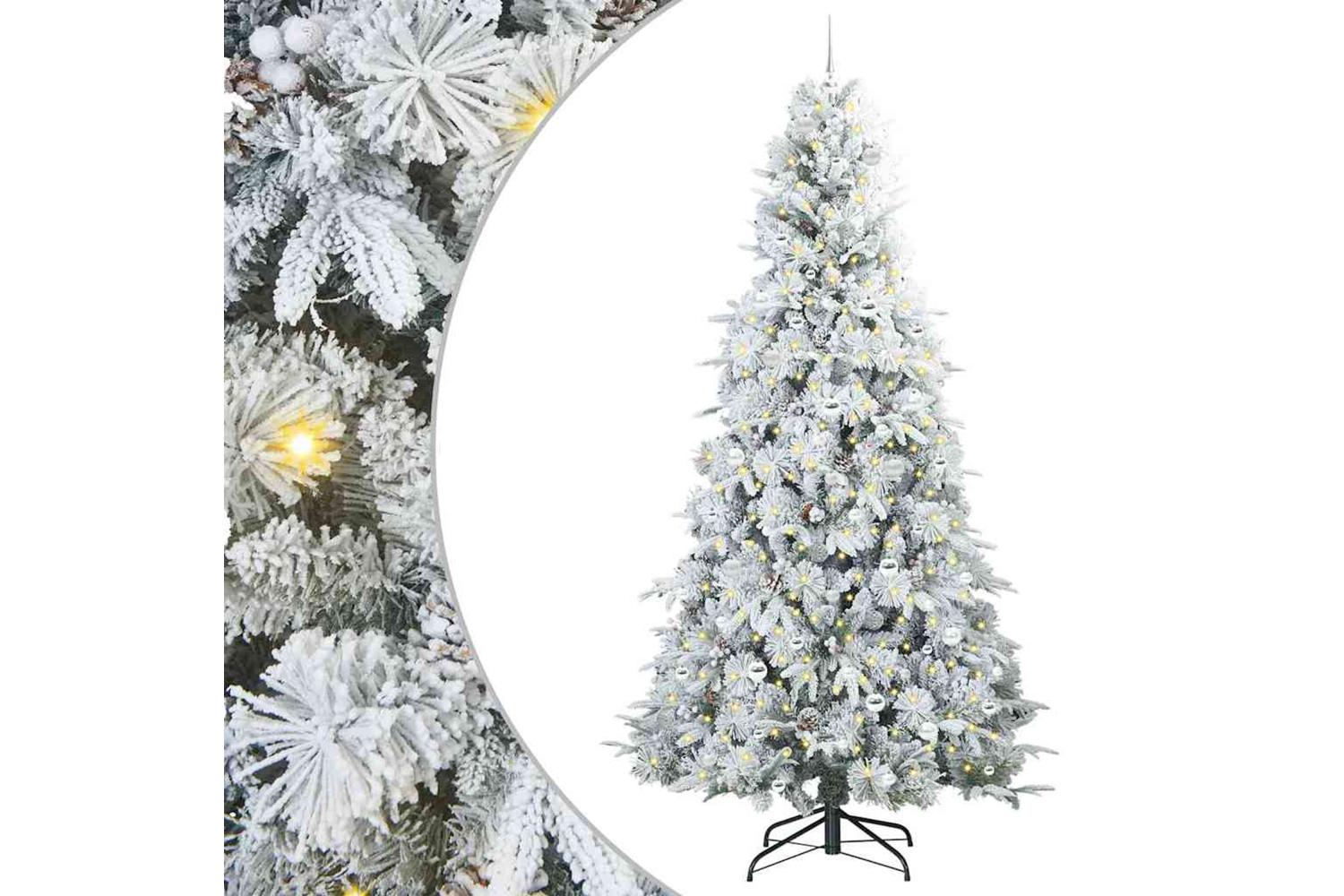 Vidaxl Artificial Hinged Christmas Tree Green 240 Cm Pe And Pvc-2