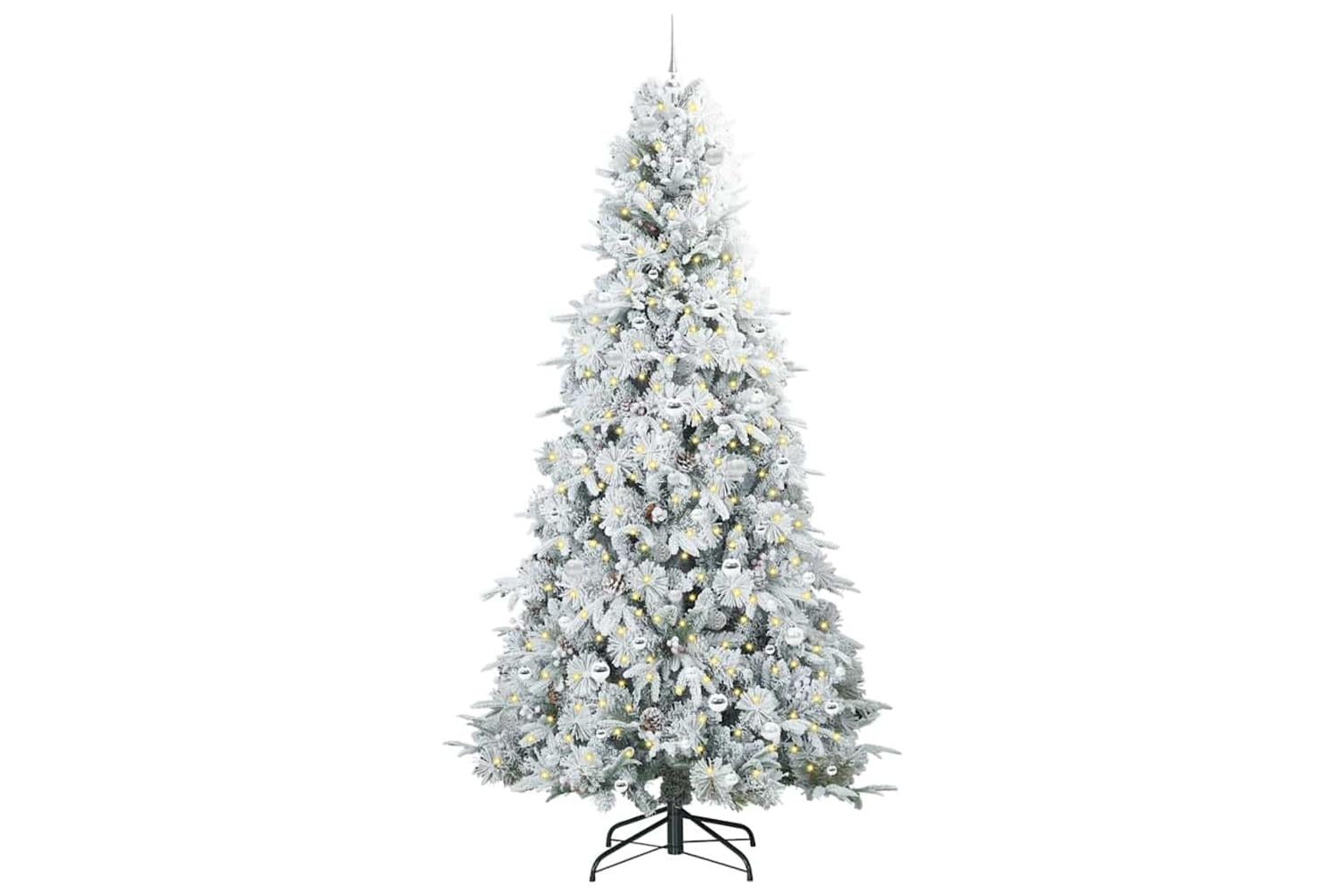 Vidaxl Artificial Hinged Christmas Tree Green 240 Cm Pe And Pvc-3