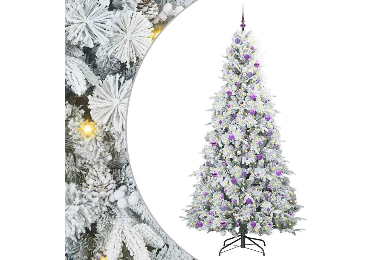 Vidaxl Artificial Hinged Christmas Tree Green 240 Cm Pe And Pvc-2