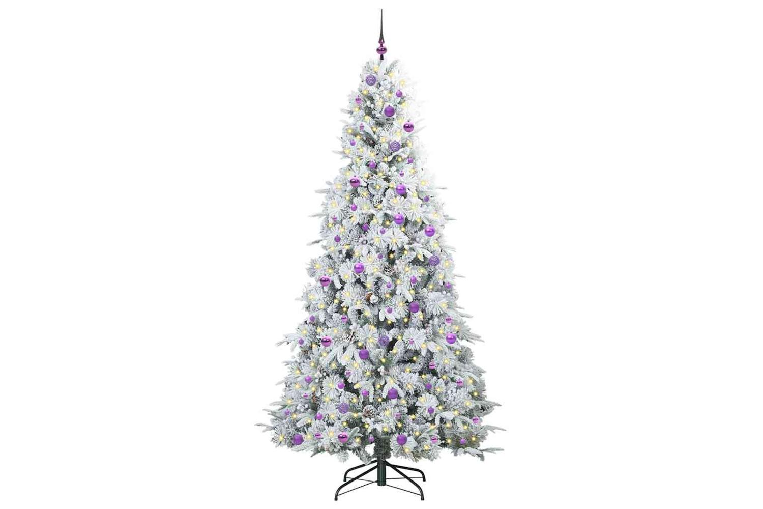 Vidaxl Artificial Hinged Christmas Tree Green 240 Cm Pe And Pvc-3