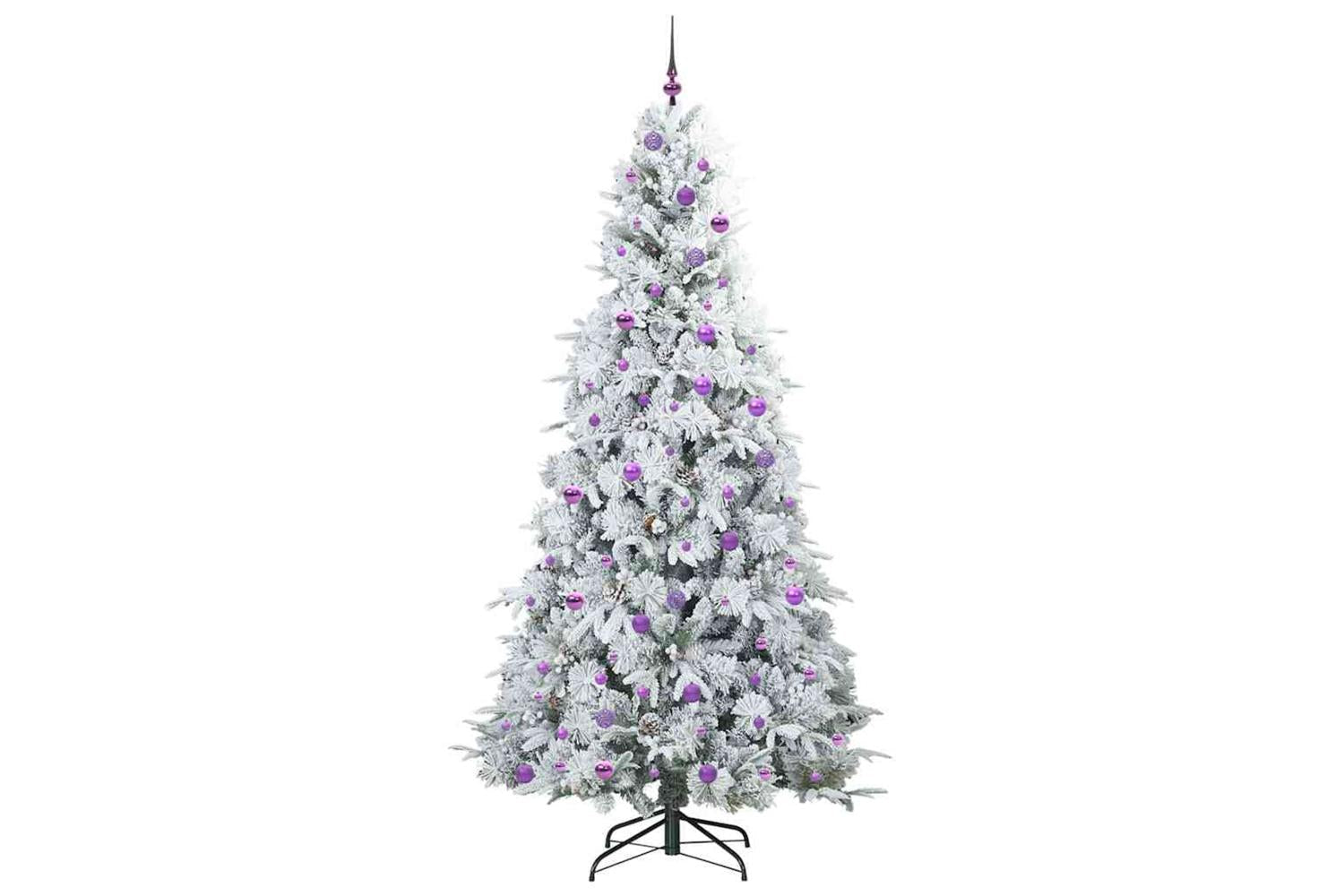 Vidaxl Artificial Hinged Christmas Tree Green 240 Cm Pe And Pvc-4