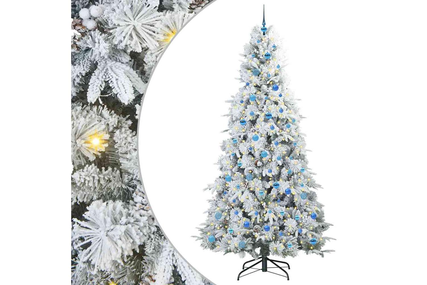 Vidaxl Artificial Hinged Christmas Tree Green 240 Cm Pe And Pvc-2