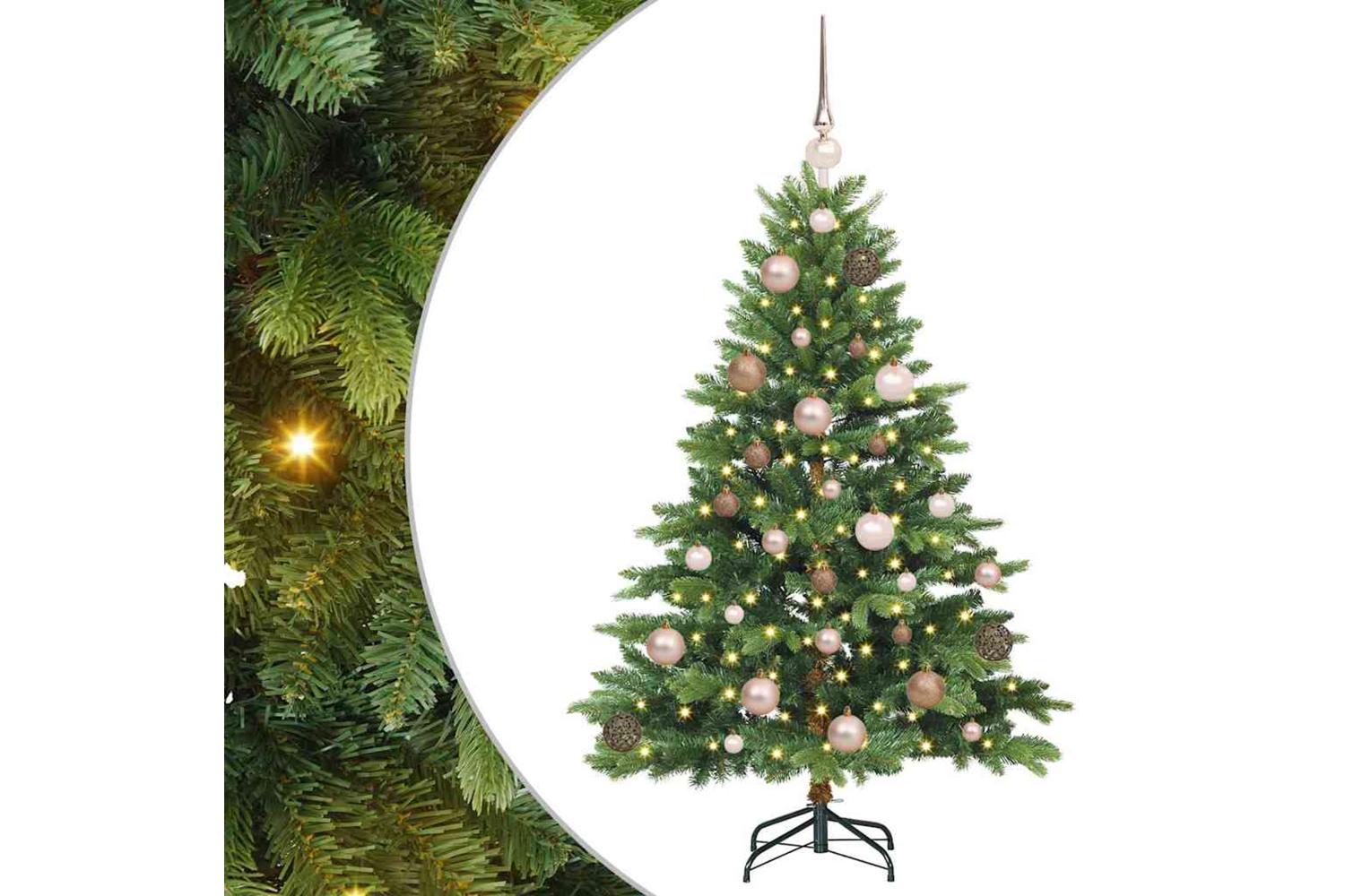 Vidaxl Artificial Christmas Tree With 150 Leds Green 120 Cm Pe And Pvc-2
