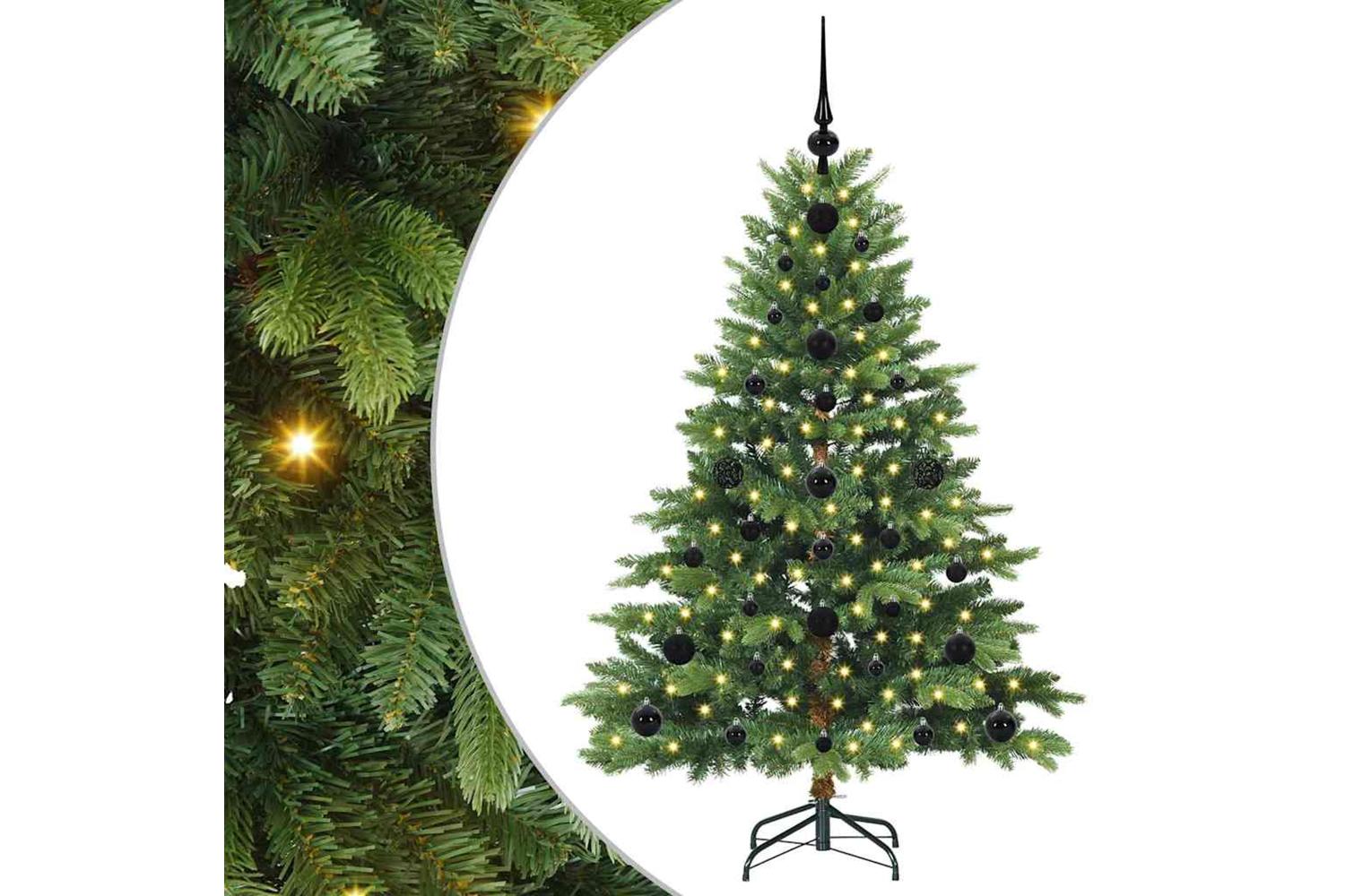 Vidaxl Artificial Christmas Tree With 150 Leds Green 120 Cm Pe And Pvc-2