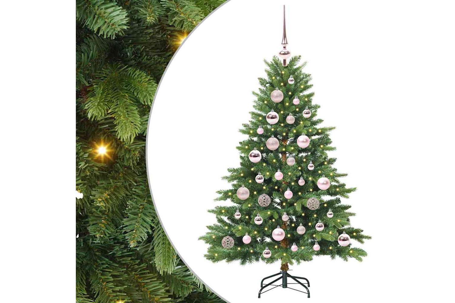 Vidaxl Artificial Christmas Tree With 150 Leds Green 120 Cm Pe And Pvc-2