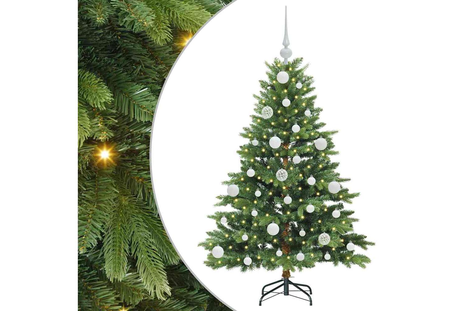 Vidaxl Artificial Christmas Tree With 150 Leds Green 120 Cm Pe And Pvc-2