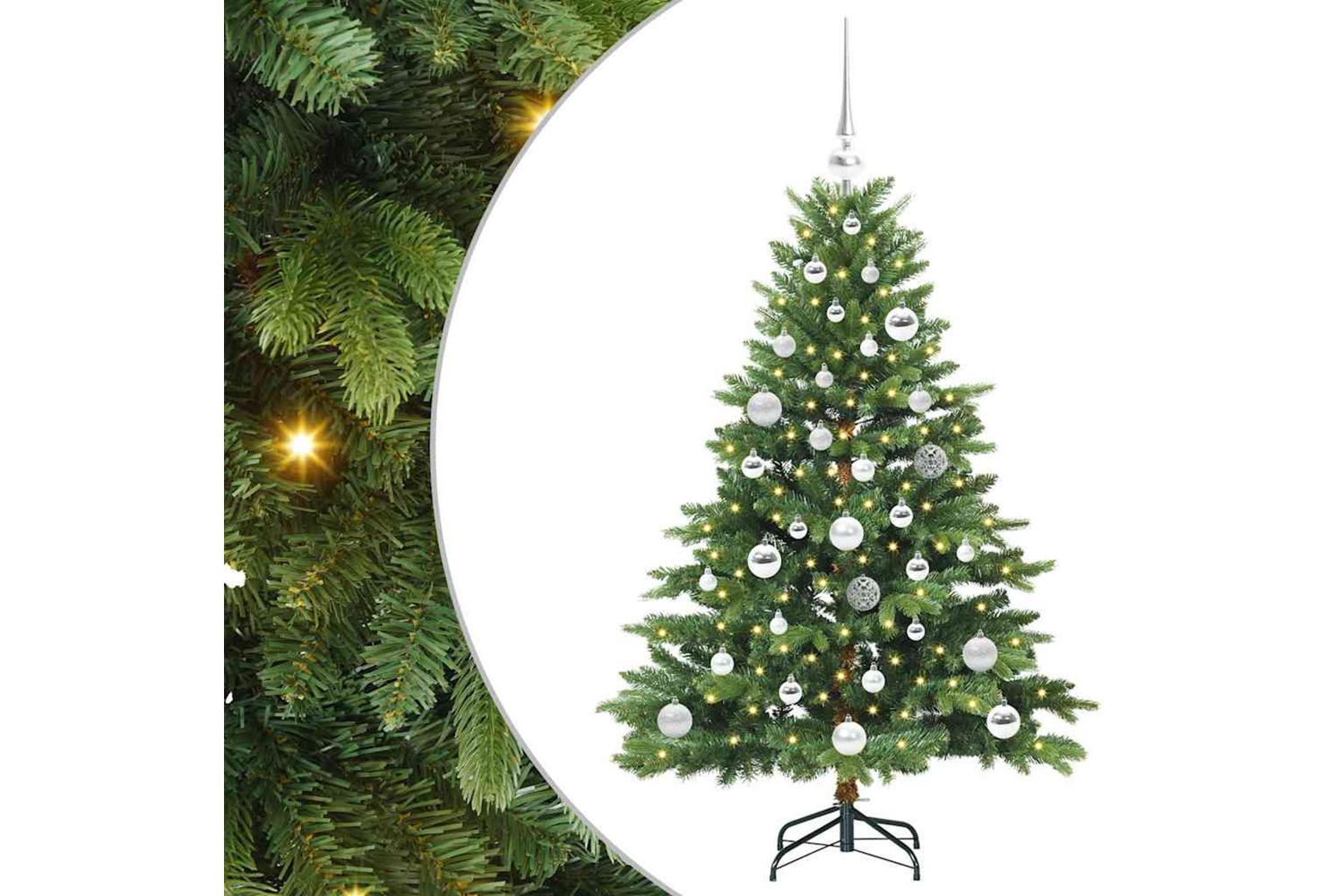 Vidaxl Artificial Christmas Tree With 150 Leds Green 120 Cm Pe And Pvc-2