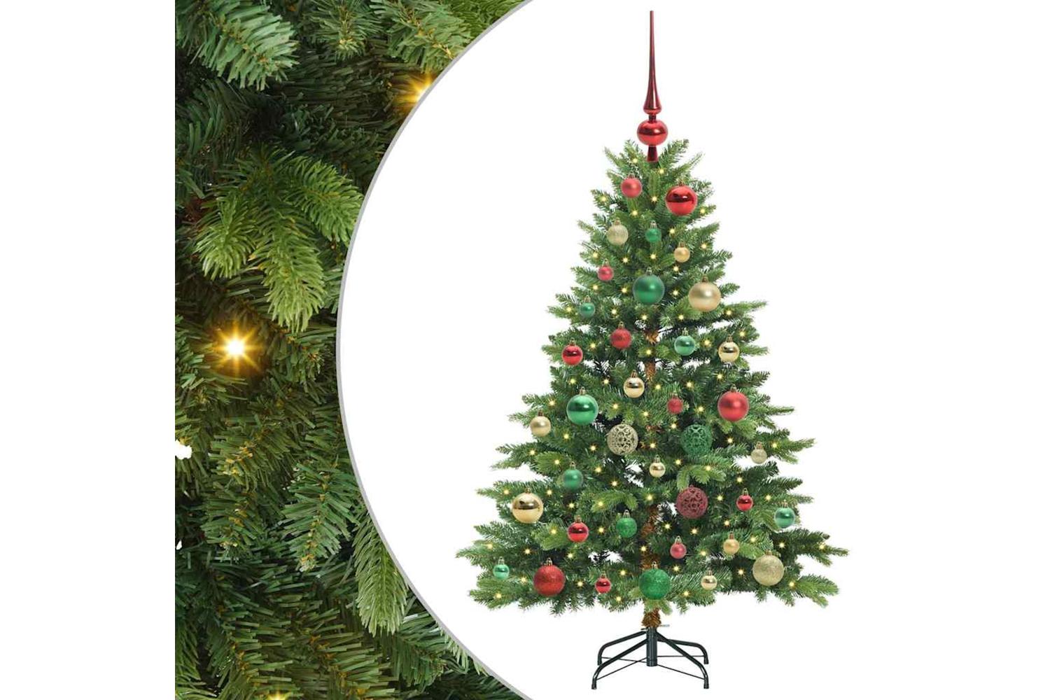 Vidaxl Artificial Christmas Tree With 150 Leds Green 120 Cm Pe And Pvc-2